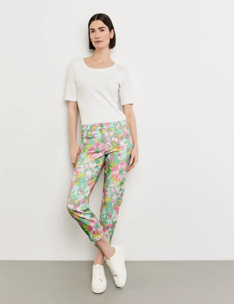 Gerry Weber Παντελόνι Denim Floral σε Εμπριμέ