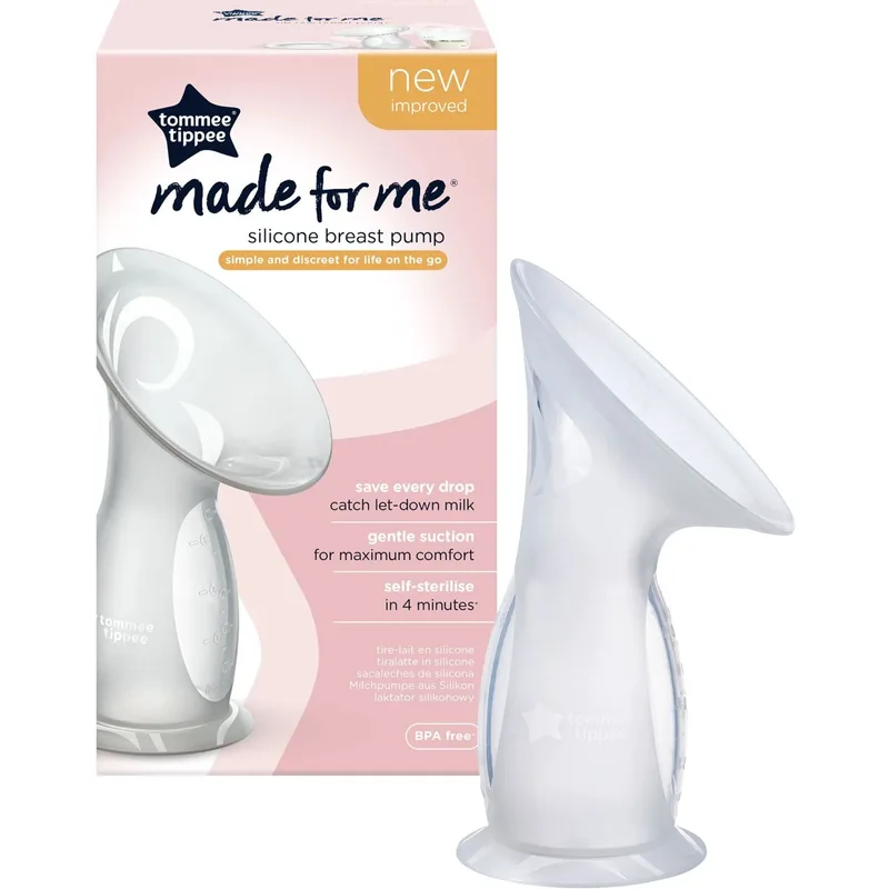 Tommee Tippee Single Silicon Breast Pump Θήλαστρο Σιλικόνης με Καπάκι & Σακουλάκι Αποθήκευσης Γάλακτος 1 Τεμάχιο, Κωδ 423644
