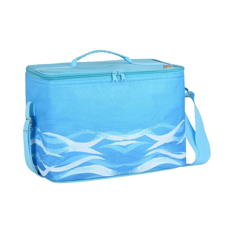 Τσάντα Ισοθερμική Polyester Tranquil Tides 30lt-45x20x33εκ. Estia 00-30421 (Ύφασμα: Polyester, Χρώμα: Μπλε) - estia - 00-30421