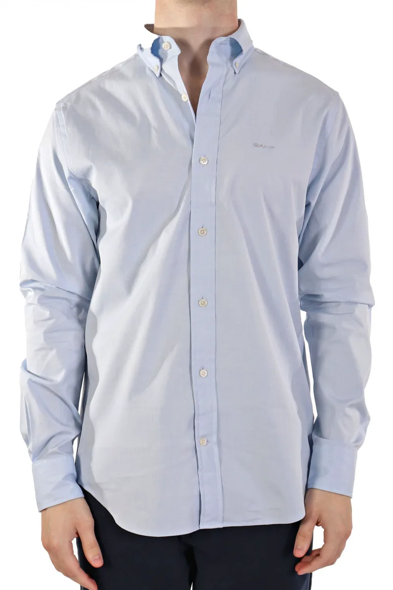 GANT ΠΟYΚΑΜΙΣΟ REG PINPOINT OXFORD SHIRT ΓΑΛΑΖΙΟ