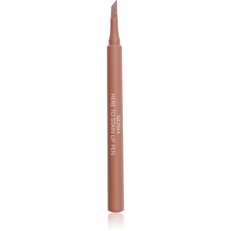 GOSH COPENHAGEN Here To Stain Lip Pen μαρκαδόρος για τα χείλη για μακρόχρονη επίδραση απόχρωση 004 Mocha Stain 1 ml