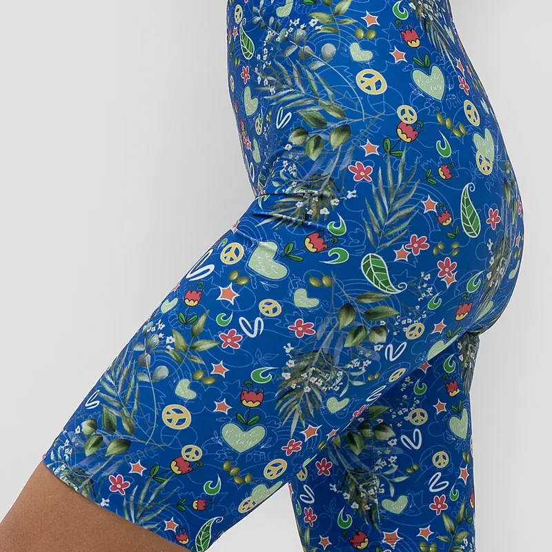 Blue Biker Short