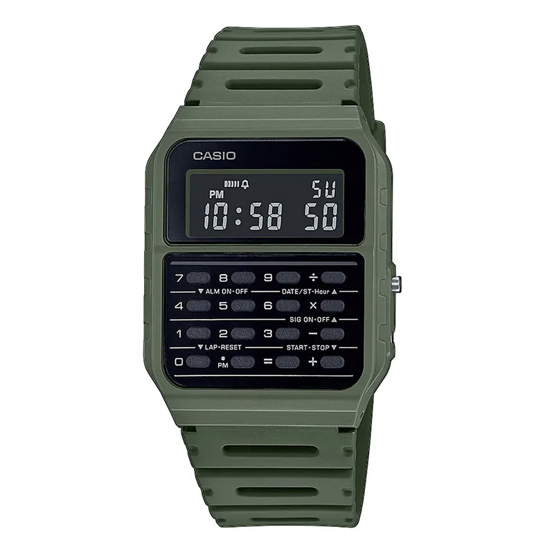 CASIO Vintage Khaki Rubber Strap CA-53WF-3BEF