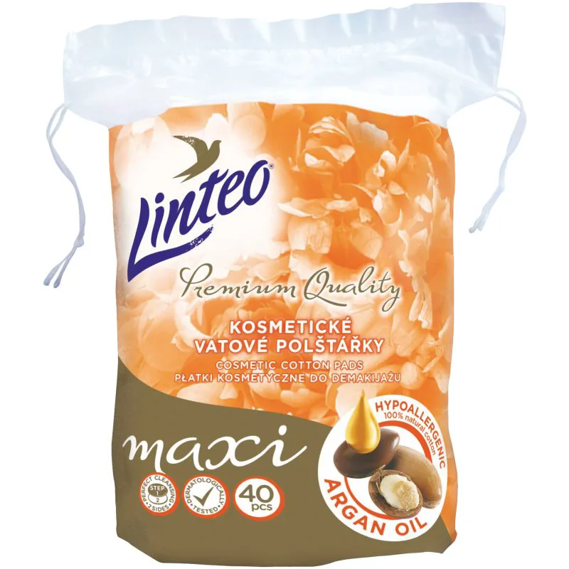 Linteo Premium Maxi δίσκοι για ντεμακιγιάζ Argan Oil 40 τμχ