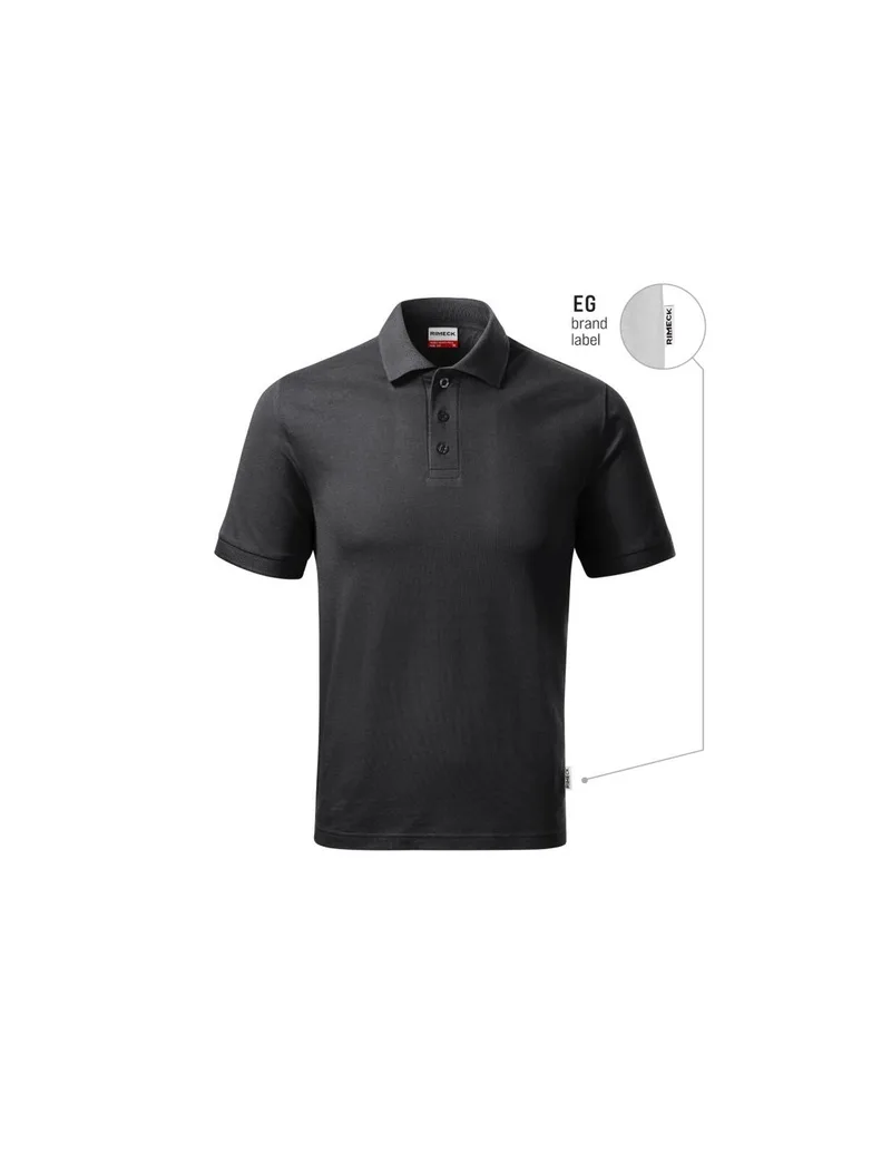 Men's Resist Heavy Polo Shirt ebony gray 94 brand label