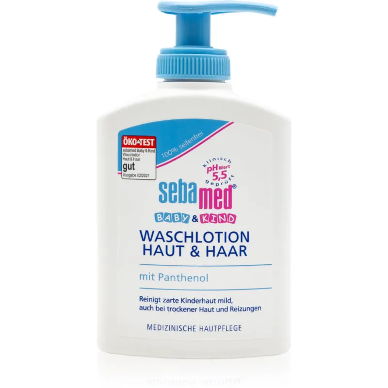 Sebamed Baby γαλάκτωμα πλυσίματος για σώμα και μαλλιά με αντλία 200 ml