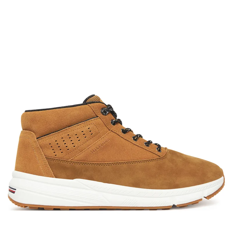 Μποτίνια Tommy Hilfiger Hilfiger W Nbk Sde Hybrid Boot FM0FM05609 Καφέ