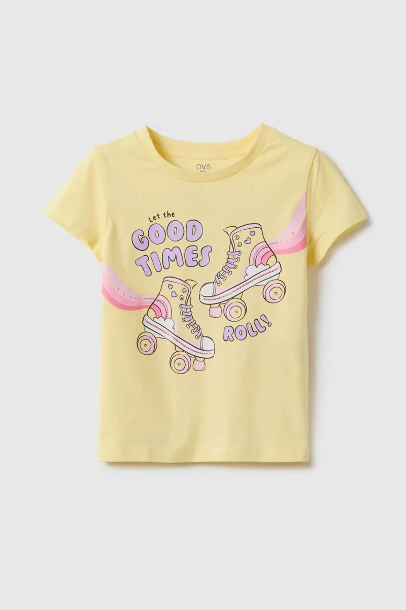 OVS παιδικό T-shirt με print Regular Fit - 002575740 Κίτρινο