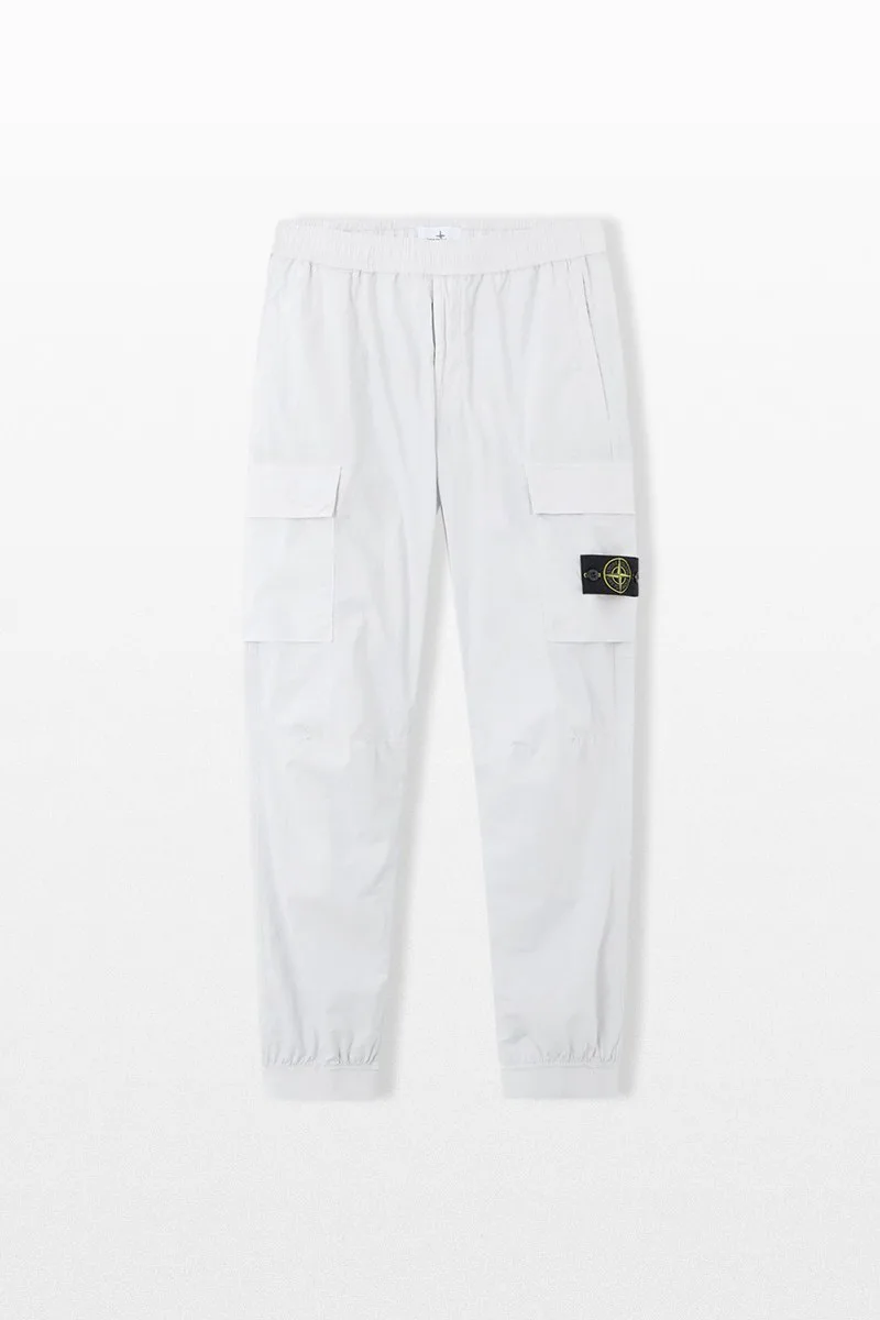 STONE ISLAND Ανδρικό Μπλε Regular Tapered Fit Cargo Trousers