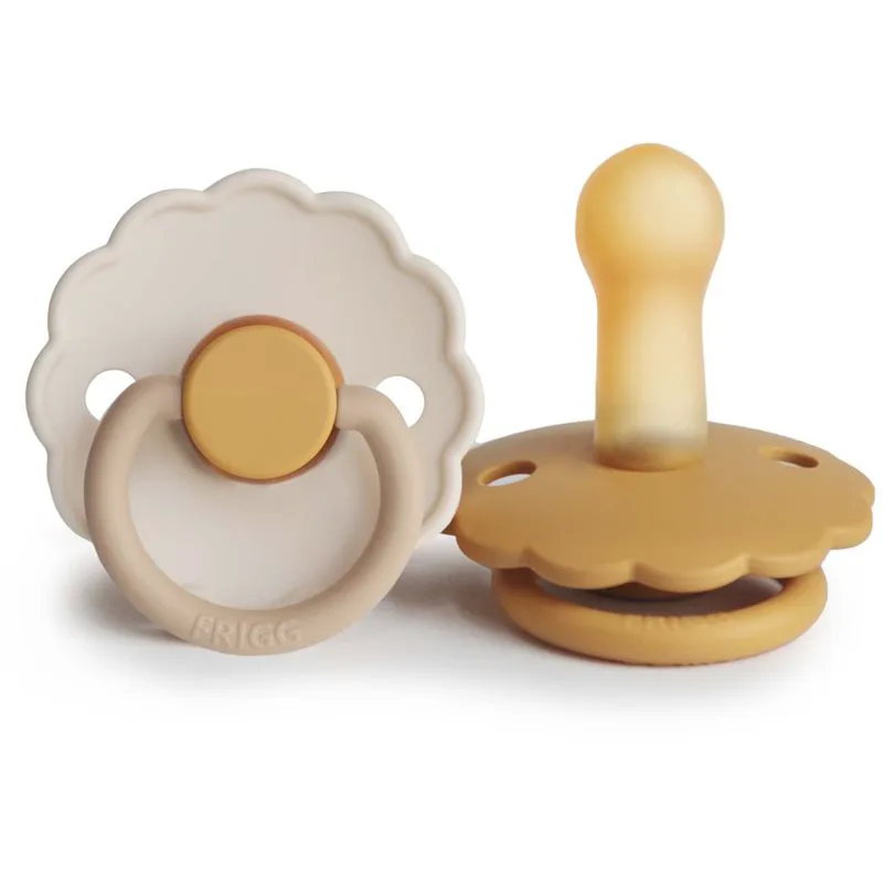 FRIGG Daisy Size 2:6-18 months πιπίλα Chamomile/Honey gold 2 τμχ