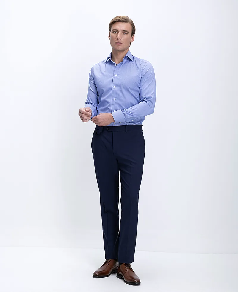 Charles Tyrwhitt Ανδρικό Παντελόνι Wool Blend Slim Fit