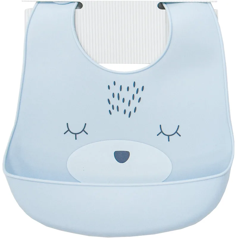 Σαλιάρα Σιλικόνης Dimcol Animal 18 Sky Blue