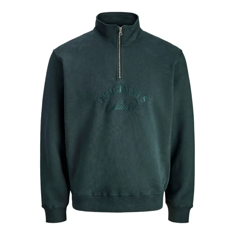 Zipper Polo "Bleecker Branding" της Jack & Jones με κεντητές λεπτομέρειες στο στήθος,σε +fit γραμμή - Forest River