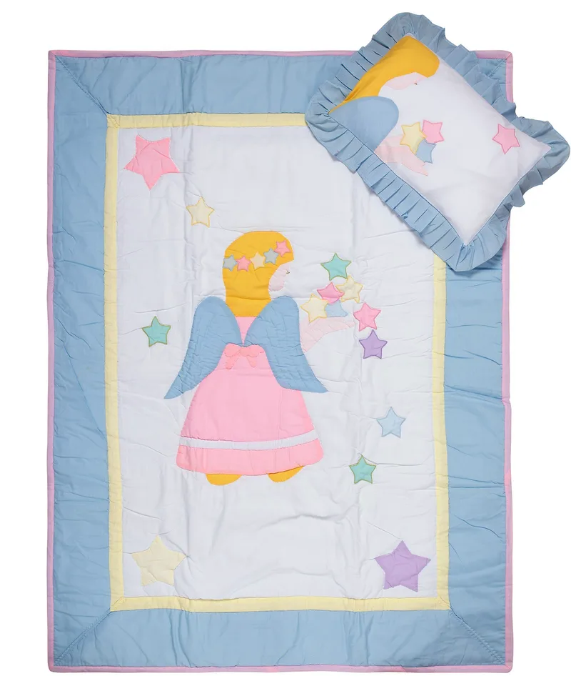 Σετ Βρεφικό Κουβερλί Silk Fashion Bebe Αγγελάκι 90x120