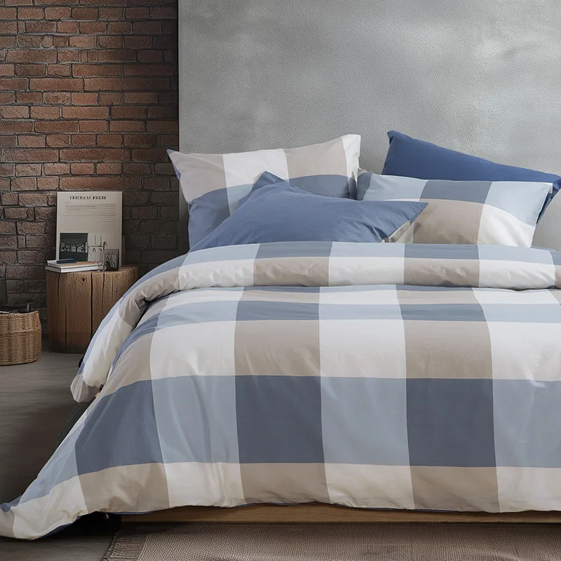 Σεντόνια Μονά (Σετ) 170X270 Nef Nef Casual Check Denim Χωρίς Λάστιχο (170x270)