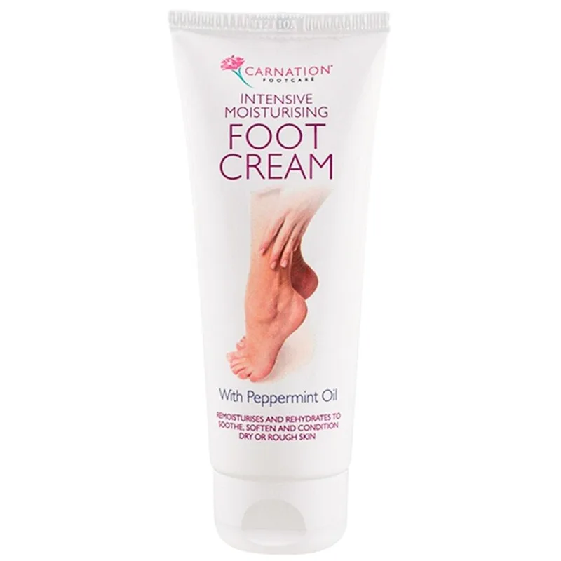 Carnation Footcare Intensive Moisturising Foot Cream Εντατική Ενυδατική Κρέμα Ποδιών Κατά της Ξηρότητας & της Άγριας Υφής της Επιδερμίδας, με Ουρία & Έλαιο Μέντας 100ml