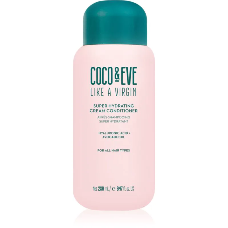 Coco & Eve Like A Virgin Super Hydrating Cream Conditioner ενυδατικό μαλακτικό Για λάμψη και απαλότητα μαλλιών 280 ml