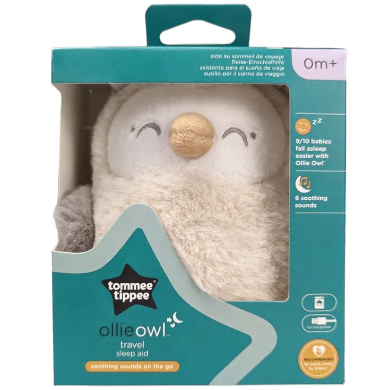 Tommee Tippee Travel Sleep Aid Ollie Owl 0m+, Βοήθημα Ύπνου με Ήχους & Ενσωματωμένο Νυχτερινό Φως 1 Τεμάχιο