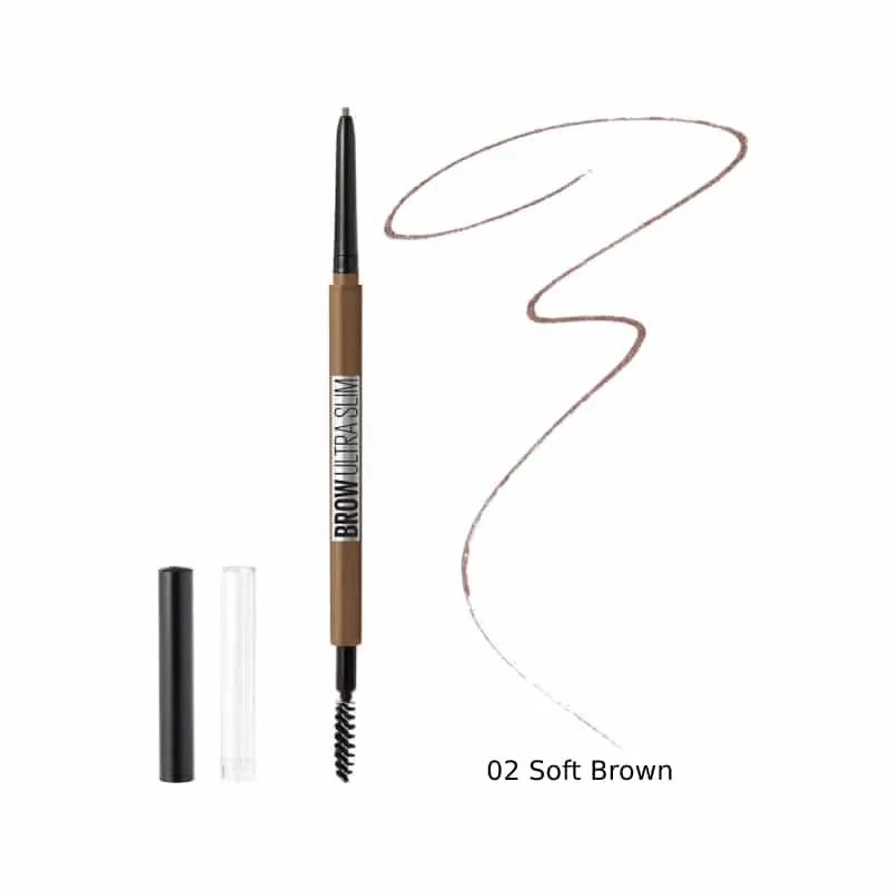 Maybelline Brow Ultra Slim Defining Eyebrow Pencil 02 Soft Brown