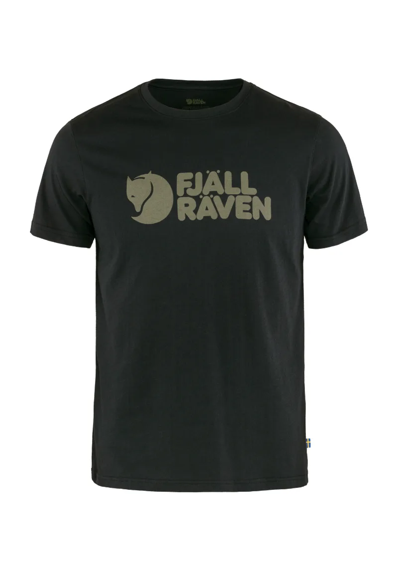 ΑΝΔΡΙΚΟ T-SHIRT FJALLRAVEN LOGO ΜΕ ΤΥΠΩΜΑ ΜΑΥΡΟ