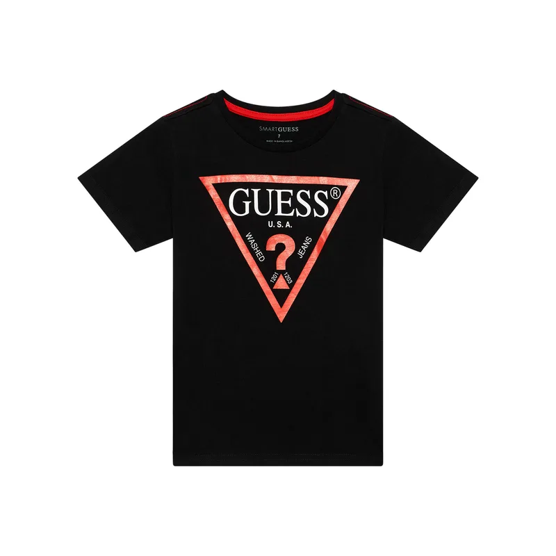 Guess T-Shirt N73I55 K8HM0 Μαύρο Regular Fit