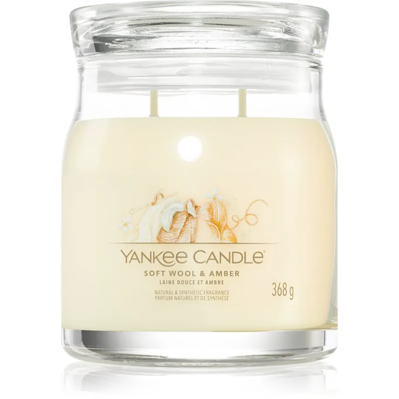 Yankee Candle Soft Wool & Amber αρωματικό κερί 368 γρ