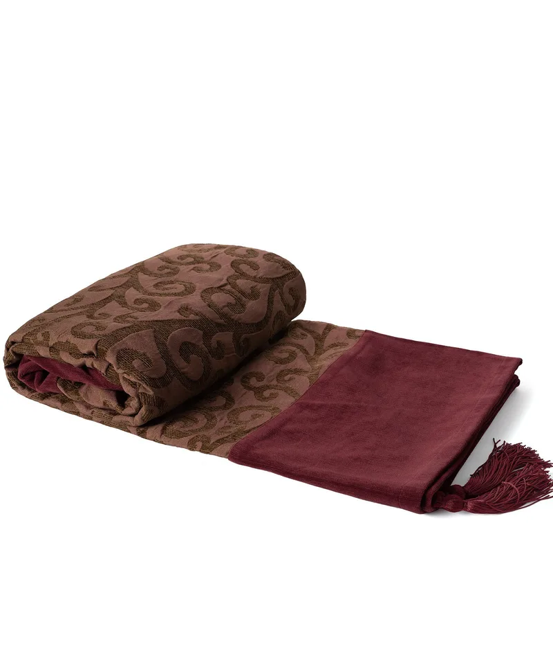 Ριχτάρι Πολυθρόνας Silk Fashion 602 Κλαδί Μελιτζανί 150x180