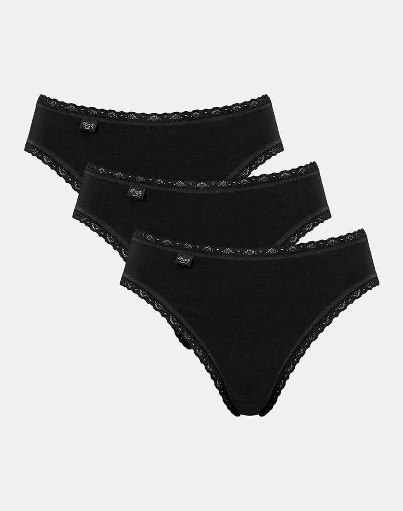 SLOGGI ΣΛΙΠ 24/7 Cotton Lace Tai C3P 10167199-0004 Black