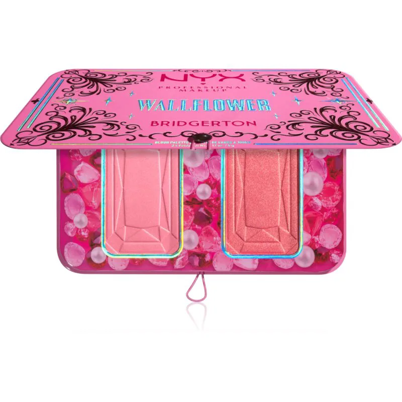 NYX Professional Makeup Bridgerton Royal Blush παλέτα με ρουζ απόχρωση 01 Wallflower 2x5 γρ