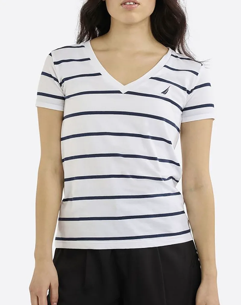 NAUTICA ΜΠΛΟΥΖΑ T-SHIRT ΚΜ Hosta T-Shirt 3NCN2R03047-WHITE White