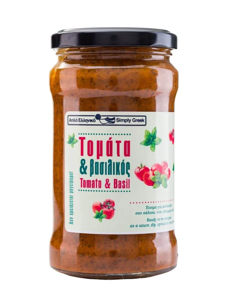 Παραδοσιακή σάλτσα τομάτας & βασιλικού "Simply Greek" 280g>