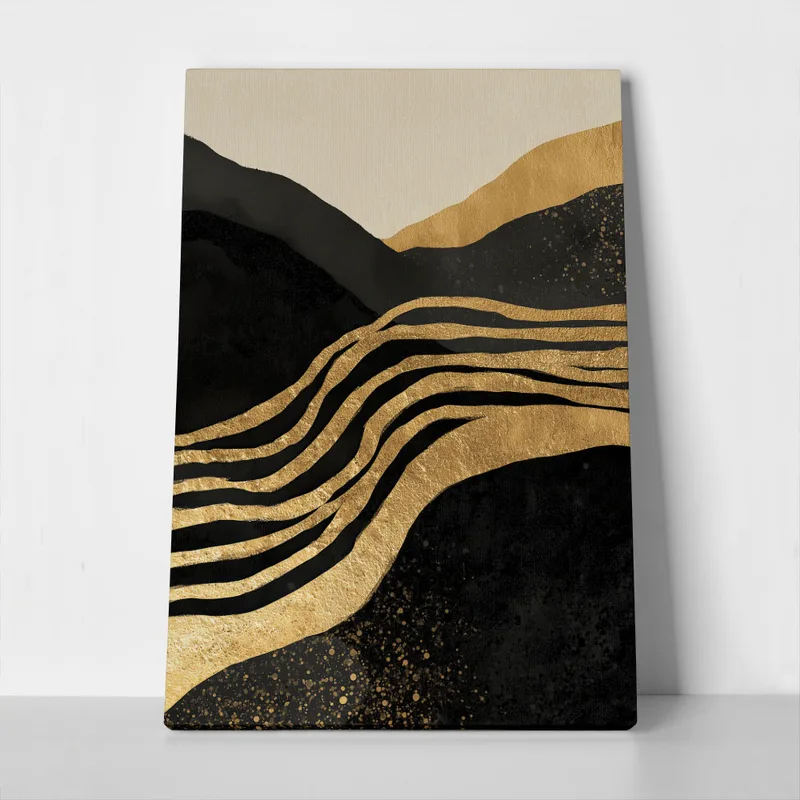 Πίνακας σε Καμβά BOHO LUXURY WAVES AND SHAPES