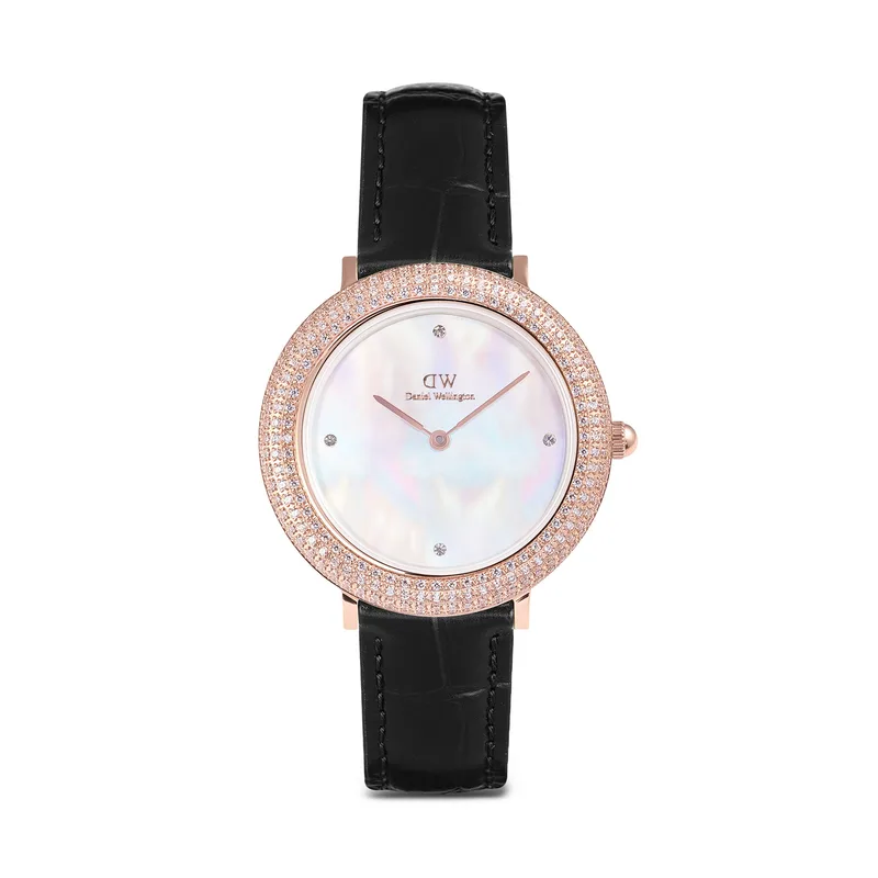 Ρολόι Daniel Wellington Crystalline Bezel 32 DW00100827 Ροζ χρυσό