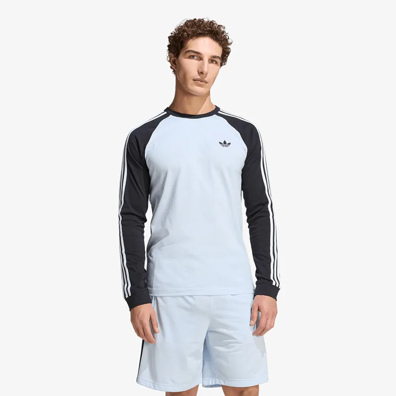 T-shirt adidas 3-Stripes Long-Sleeve Top Long-Sleeve Top Crystal Sky XL