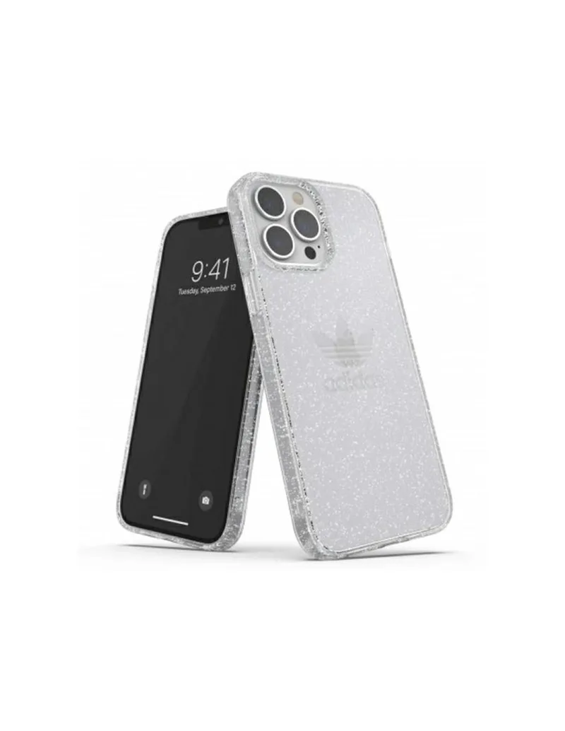 Adidas OR Protective Clear Case Glitter for iPhone 13 Pro Max Transparent Silver