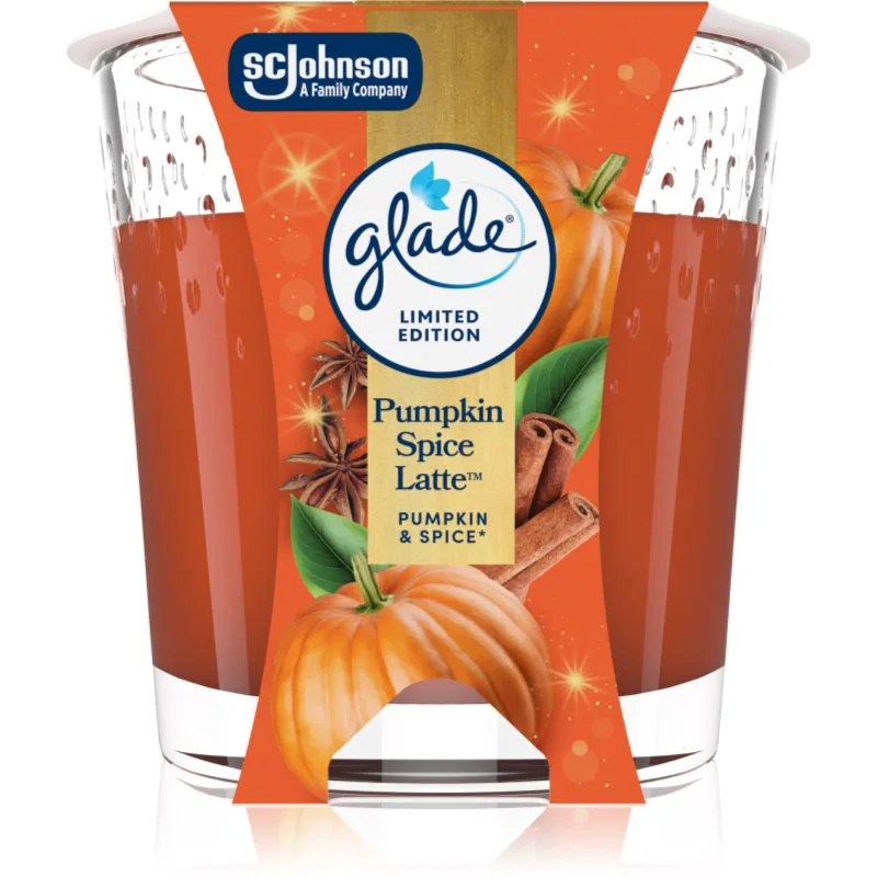 GLADE Pumpkin Spice Latté αρωματικό κερί 112 γρ