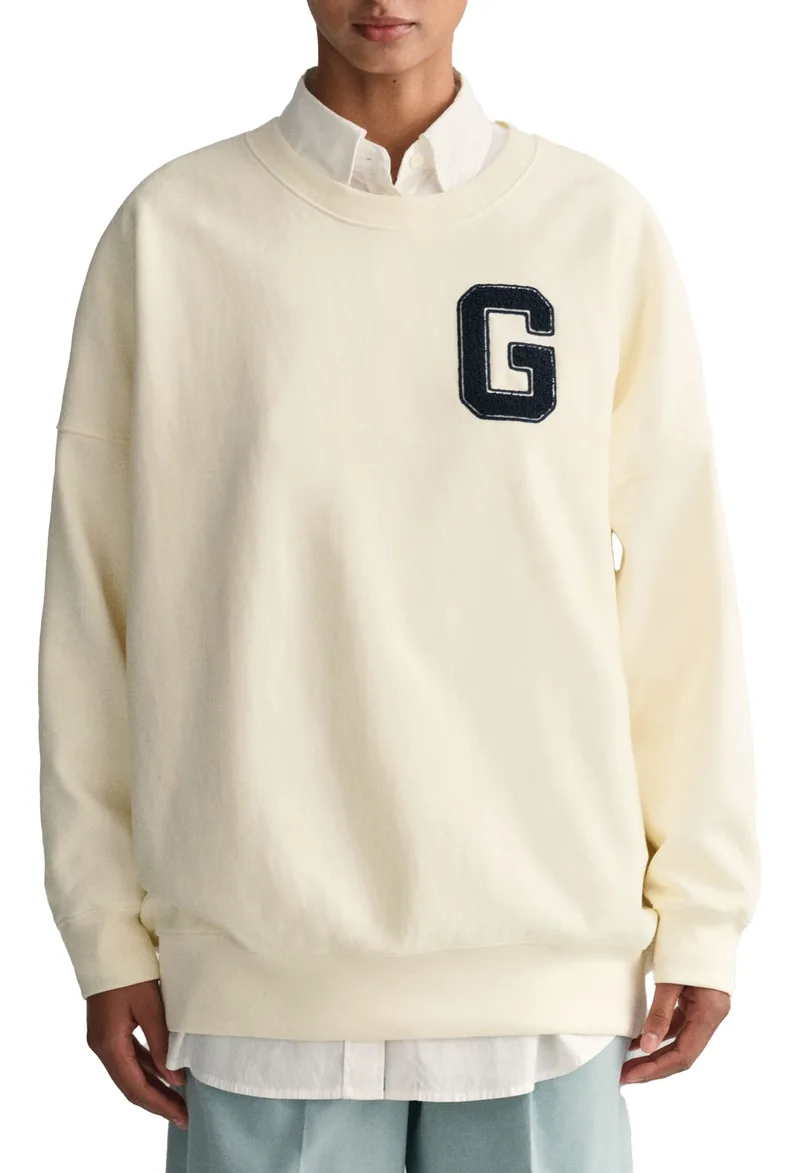 Μπλούζα Μακρυμάνικη Gant Oversized G-C-Neck Sweat 4200738-130 Γυναικείο