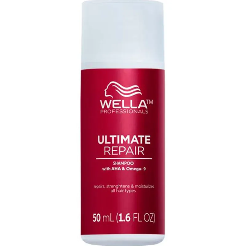Wella Professionals Ultimate Repair Shampoo Step 1 Ανάλαφρο Κρεμώδες Σαμπουάν με Πλούσιο Αφρό για Πολύ Ταλαιπωρημένα Ξηρά Μαλλιά Travel Size 50ml
