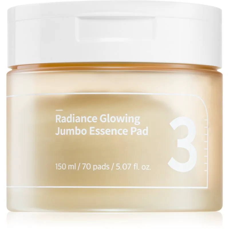 Numbuzin No. 3 Radiance Glowing Jumbo Essence Pad επιθέματα τόνωσης για λαμπρότητα και ενυδάτωση 70 τμχ
