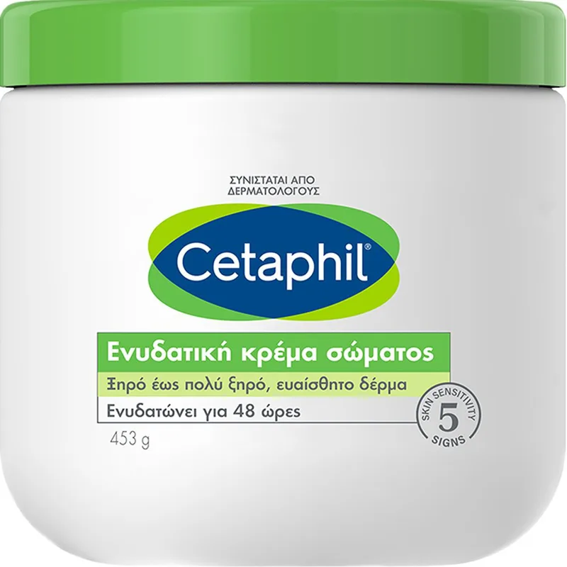 Cetaphil Moisturizing Body Cream Πλούσια Ενυδατική Κρέμα Σώματος Μακράς Διάρκειας για Ξηρό Έως Πολύ Ξηρό, Ευαίσθητο Δέρμα 453g
