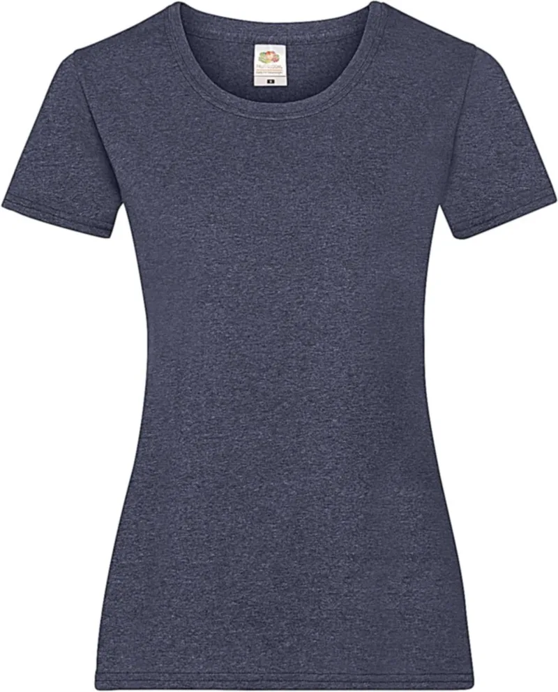Lady-Fit Valueweight T Fruit of the Loom 61-372-0 Vintage Heather Navy