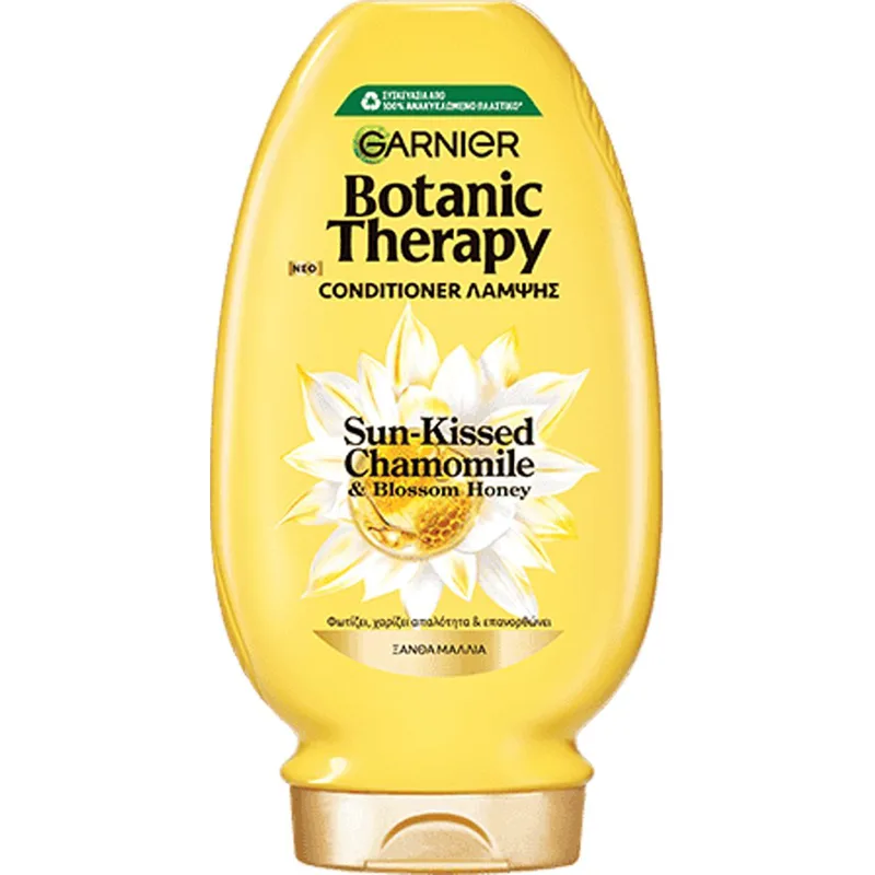 Garnier Botanic Therapy Sun-Kissed & Blossom Honey Chamomile Conditioner Μαλακτική Κρέμα Μαλλιών για Λάμψη με Χαμομήλι & Μέλι Ανθέων 200ml