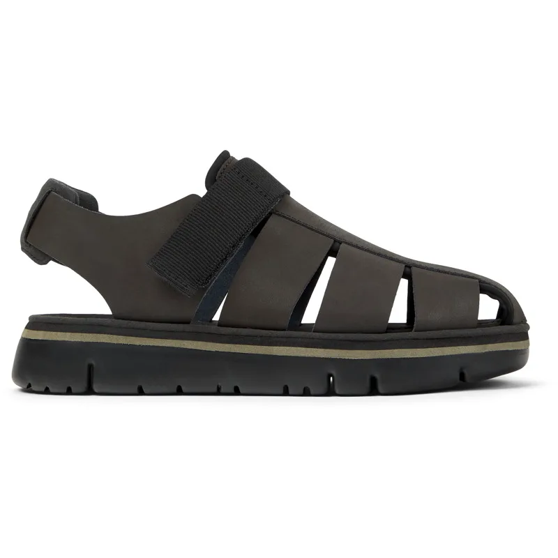 CAMPER Oruga - Πέδιλα Για Ανδρικα - Καφέ, Μέγεθος 45, Smooth leather/Cotton fabric