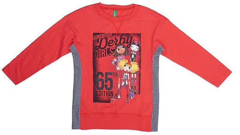 ΜΠΛΟΥΖΑ ΜΑΚΡΥΜΑΝΙΚΗ BENETTON THE RACE 1 G ΚΟΚΚΙΝΟ (82 CM)-(1-2 ΕΤΩΝ)