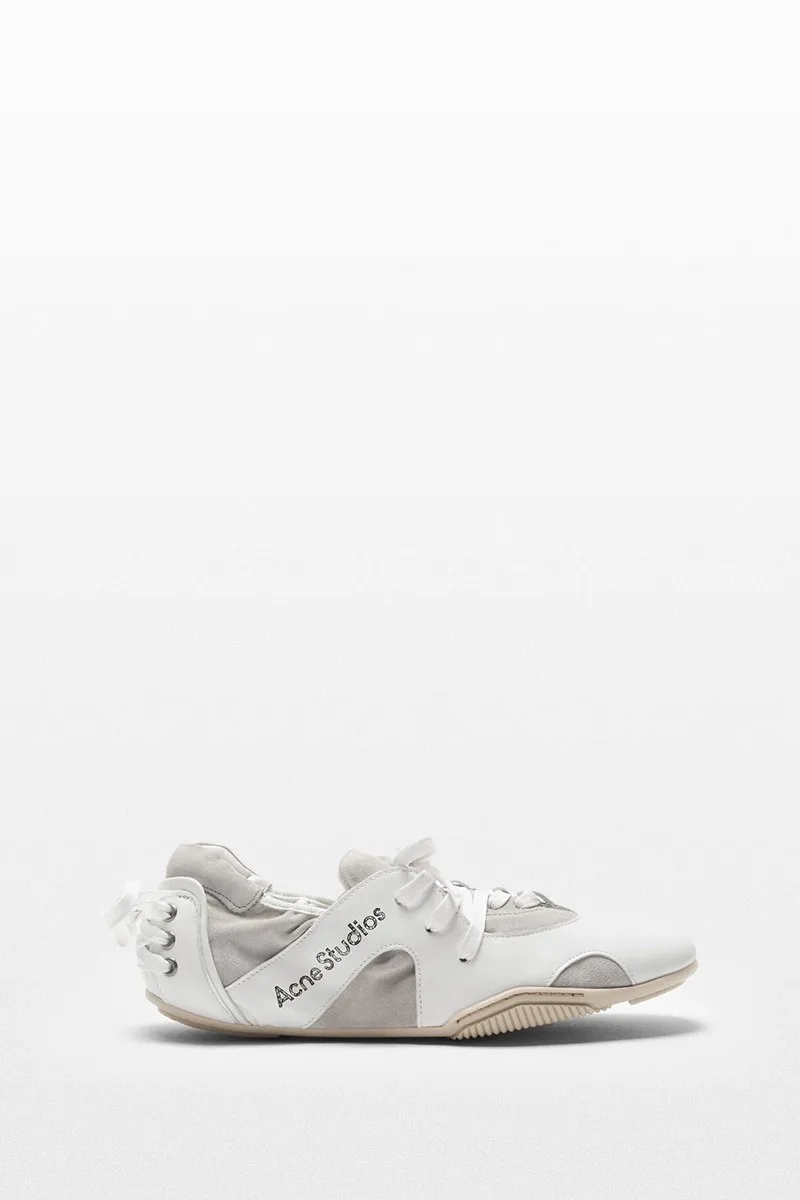 ACNE STUDIOS Ανδρικό Λευκό Leather Lace Up Shoes