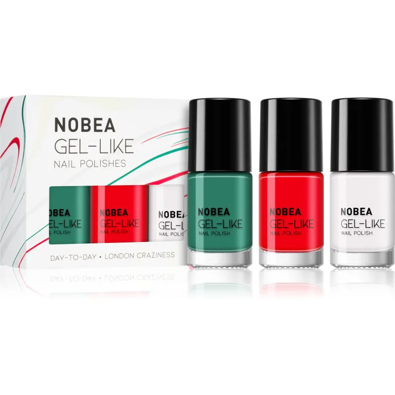 NOBEA Day-to-Day 3-Piece Gel-like Nail Polish set Σετ βερνίκι νυχιών 3x6 ml