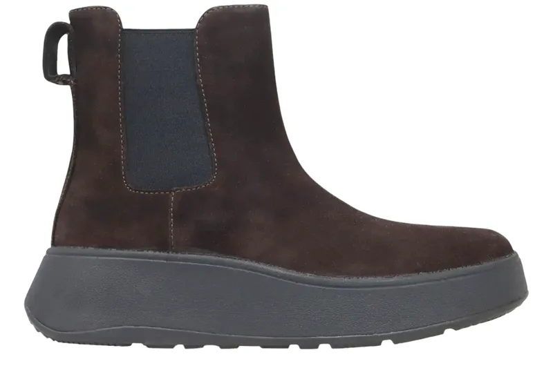Μποτάκια Fitflop F-Mode Flatform Chelsea FK3-167-CHOCOLATE BROWN Γυναικείο