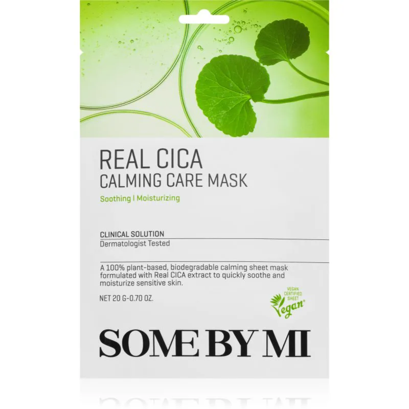 Some By Mi Clinical Solution Cica Calming Care Mask καταπραϋντική υφασμάτινη μάσκα για ευαίσθητη επιδερμίδα 20 γρ