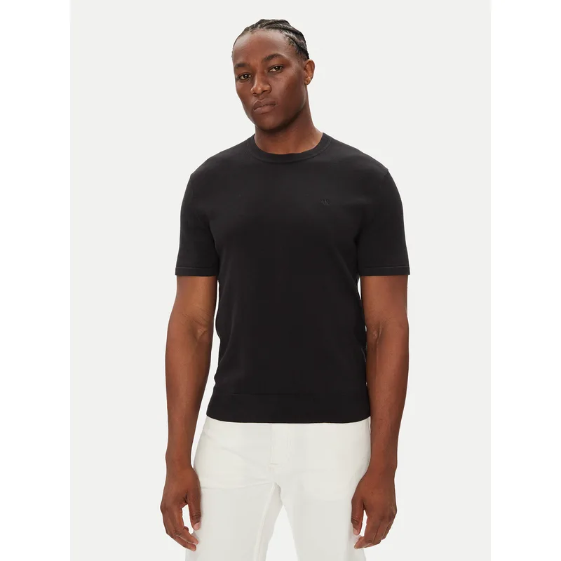 Calvin Klein T-Shirt Supima LV04LC333G Μαύρο Regular Fit
