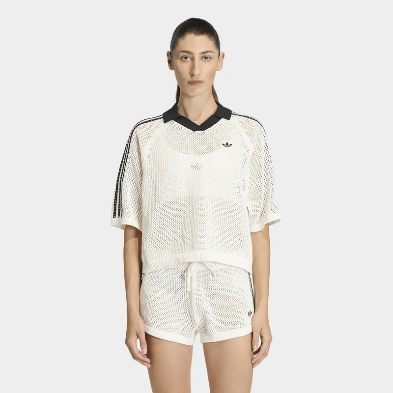 adidas Originals W Knitted Crochet Polo (9000261359_18119)